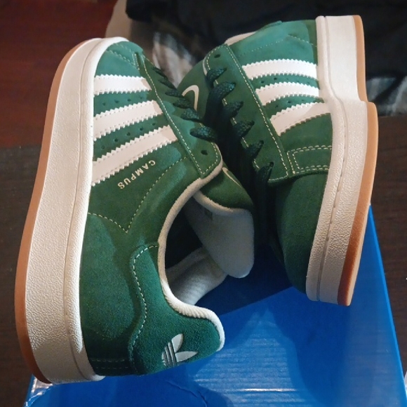 Adidas Campus 00s Forest Green and White Shoes Mens 6 Womens 7 NWT & BOX - Picture 7 of 10